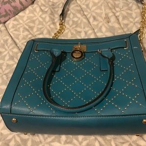 Dasein turquoise bag with straps